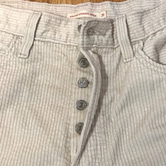 Levi's Ribcage Straight Ankle Jean Corduroy Pants Size 31 - Picture 6 of 14